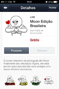 Personagem Moon, em versão especial para o Brasil