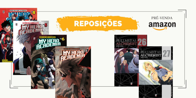 reposições my hero e fullmetal