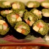 CHAKIN SOBA SUSHI - sushi enrolado com macarrão soba (de trigo sarraceno e chá verde)