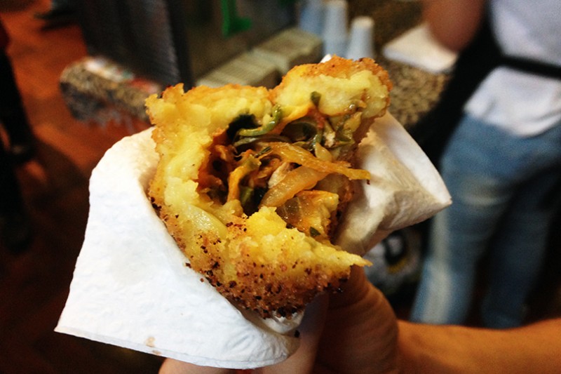 Coxinha de jaca verde, da Casa da Coxinha Vegana