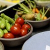 Mini tomates momotaro e mini abobrinhas selecionadas