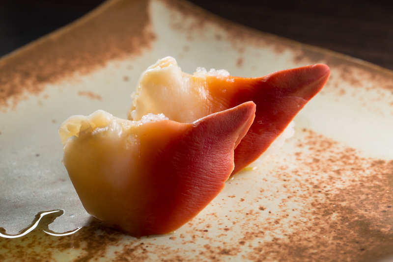 Sushi de hokkigai (tipo de molusco bivalve) - Fotos: Rafael Salvador