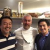 Encontro histórico. Da esquerda para a direita: os chefs Shin Koike, Alex Atala e Yanagihara.