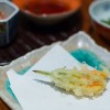 Inusitado tempurá de flor de abobrinha