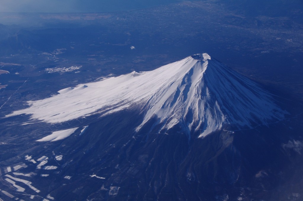 Vista aérea do Monte Fuji