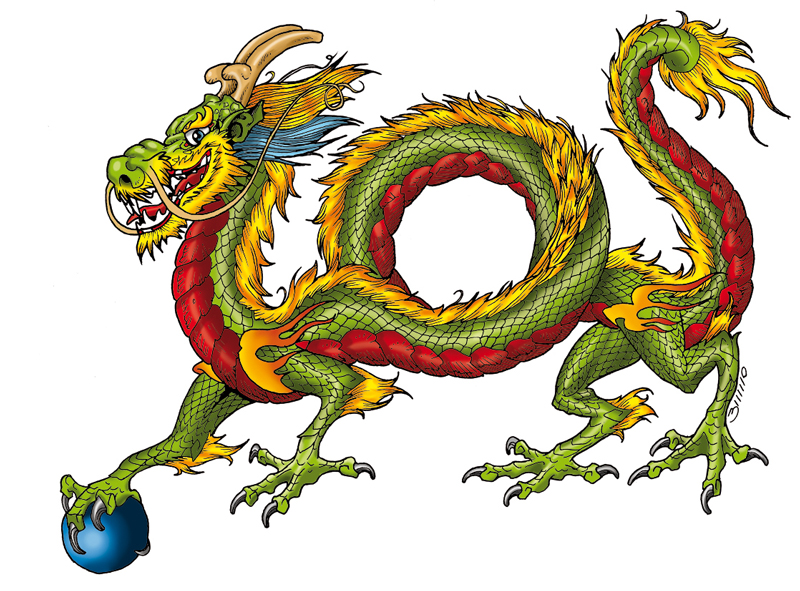 Diferente da versão ocidental, o dragão oriental não tem asas