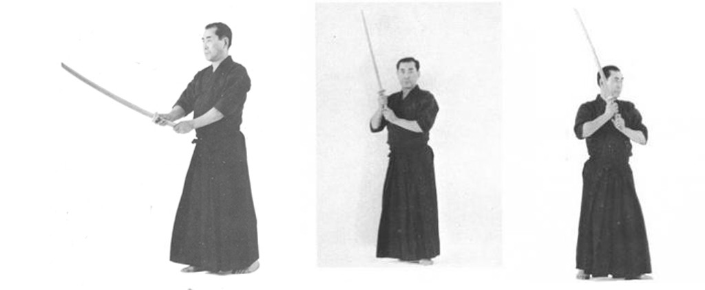 Posições do kendo: chudan-no-kamae e hasso-no-kamae