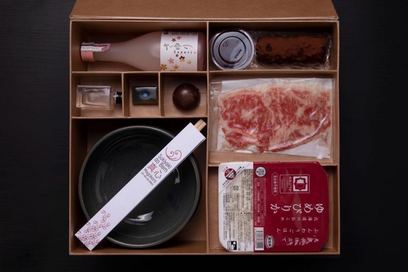 caixa Magokoro sukiyaki do bem