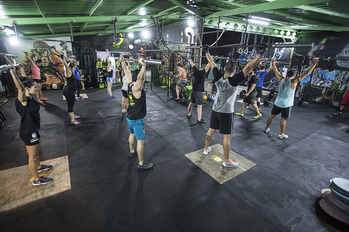 Dentro do box Crossfit Aldeia